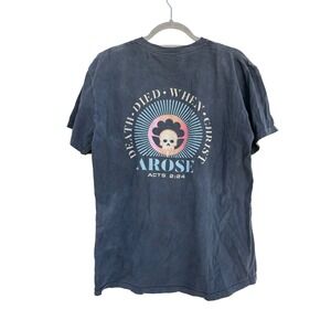 Death Died When Christ Arose, Acts 2:24 Arose‎ T-Shirt, Navy Blue, Sz L